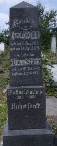 Wolf georg 1858-1926 Sturm Anna 1867-1935 Grabstein
